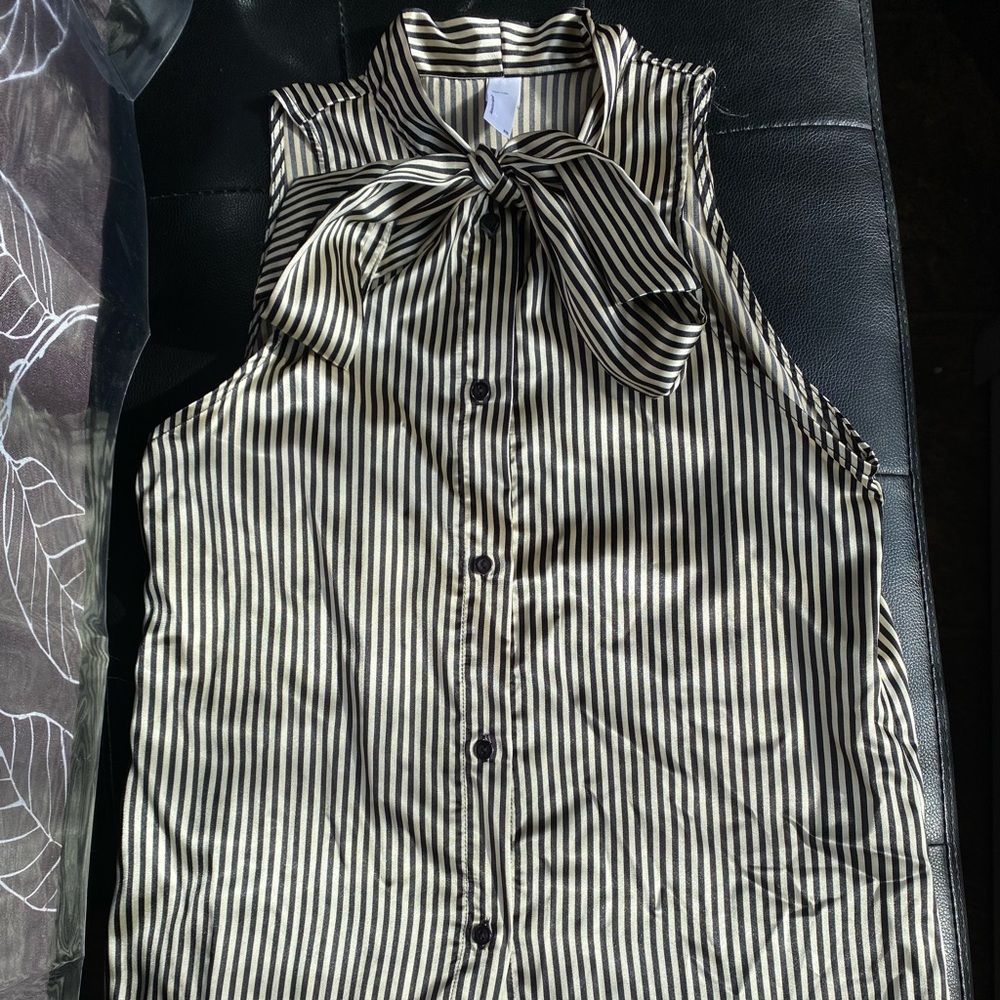 American Apparel Pussy Bow Secretary Blouse